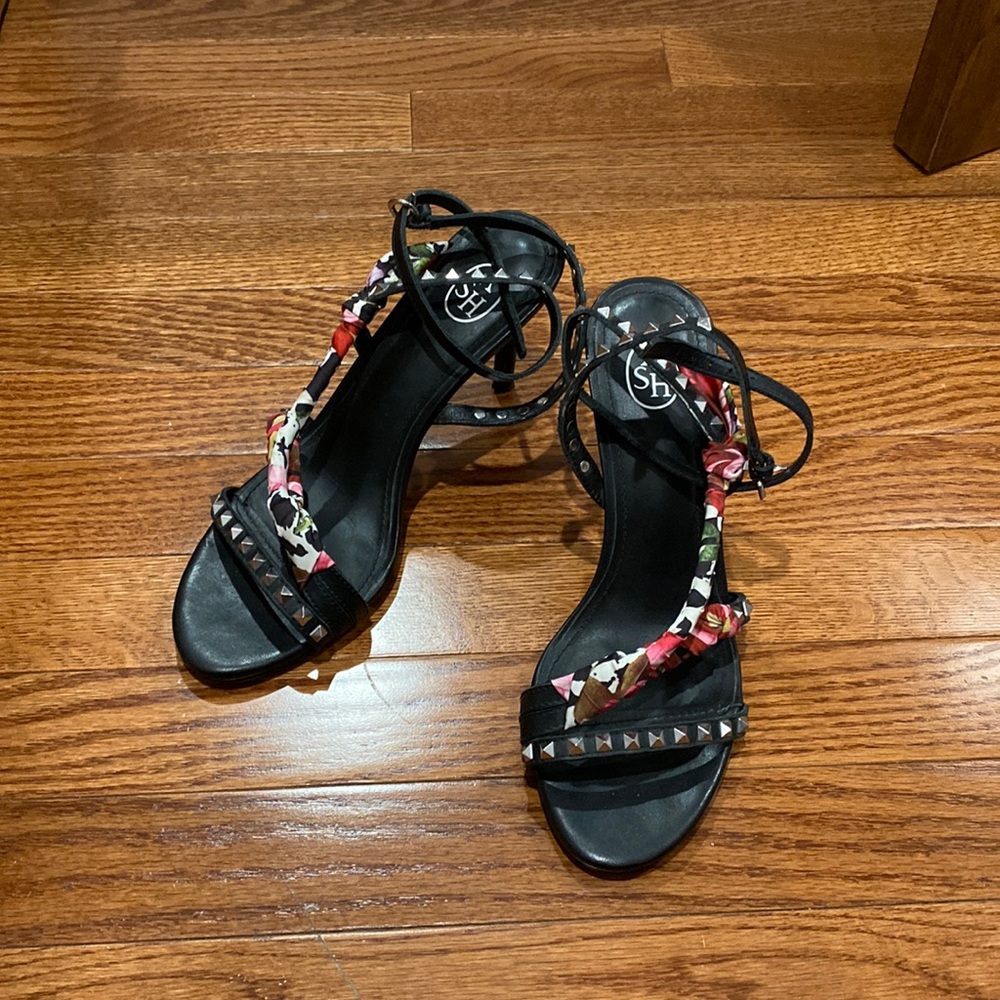 Ash Floral Studded Heeled Sandal